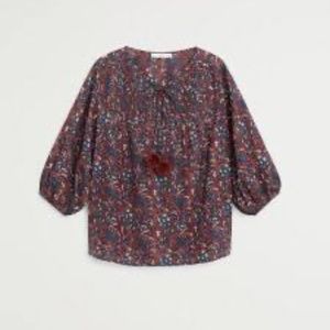 MANGO Blouse with tie-neck